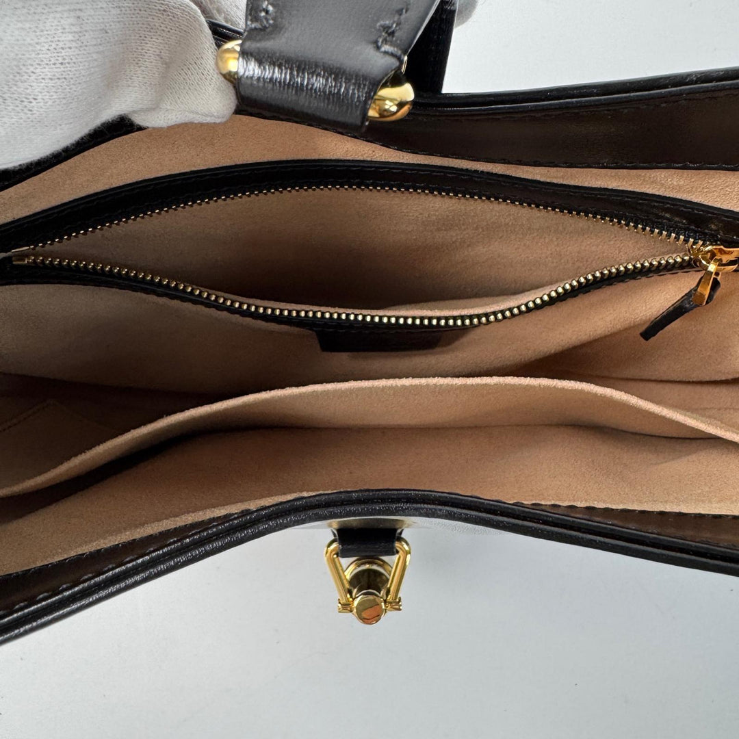 グッチ GUCCI ジャッキー 1961 レザー 2way ショルダーバッグ ハンドバッグ ブラック 636709 斜めがけ クロスボディ レディース