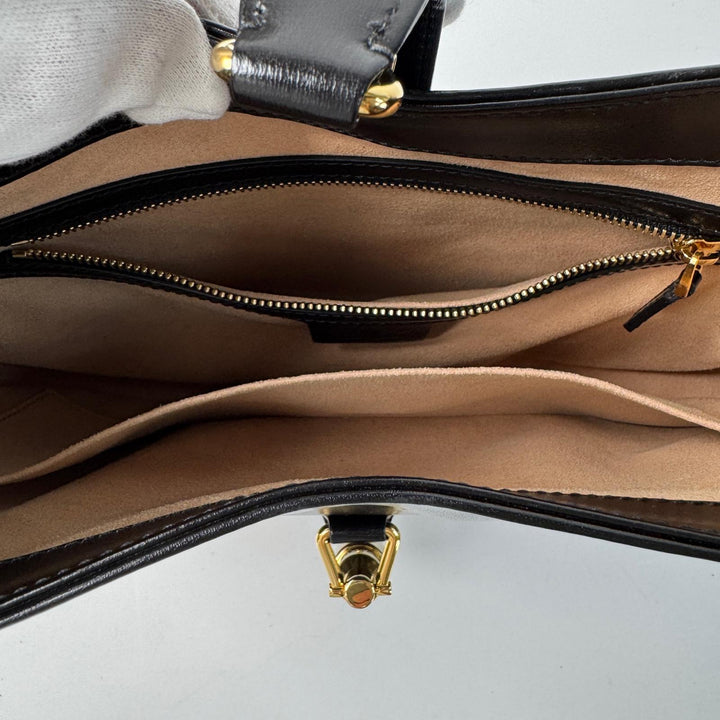 グッチ GUCCI ジャッキー 1961 レザー 2way ショルダーバッグ ハンドバッグ ブラック 636709 斜めがけ クロスボディ レディース