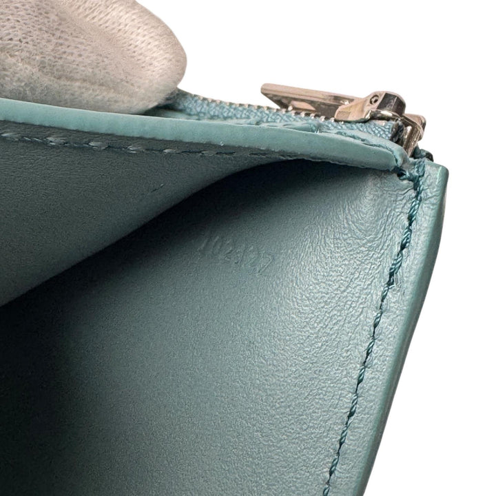 美品 ロエベ LOEWE ペブル バーティカル ウォレット CANBS33X01 二つ折り財布 レディース