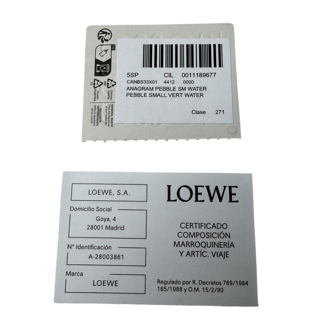 美品 ロエベ LOEWE ペブル バーティカル ウォレット CANBS33X01 二つ折り財布 レディース