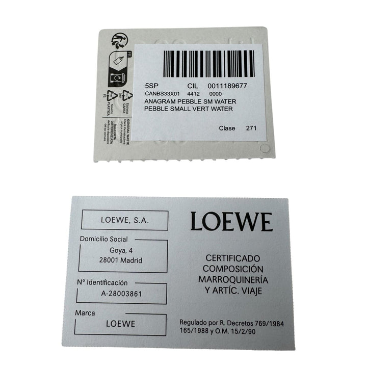 美品 ロエベ LOEWE ペブル バーティカル ウォレット CANBS33X01 二つ折り財布 レディース