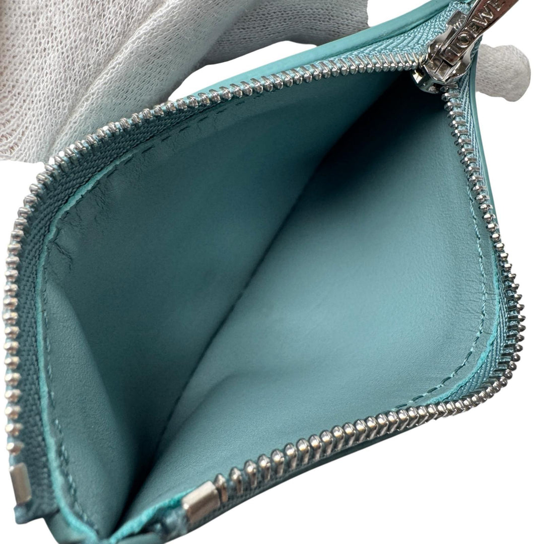 美品 ロエベ LOEWE ペブル バーティカル ウォレット CANBS33X01 二つ折り財布 レディース