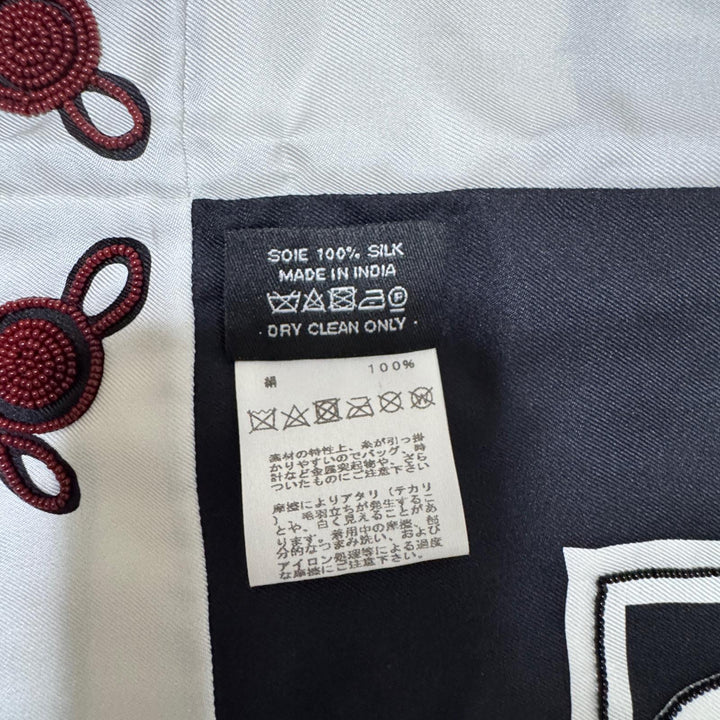 美品 エルメス HERMES ブラジル & ブランデブール ビーズ ショール ストール レディース