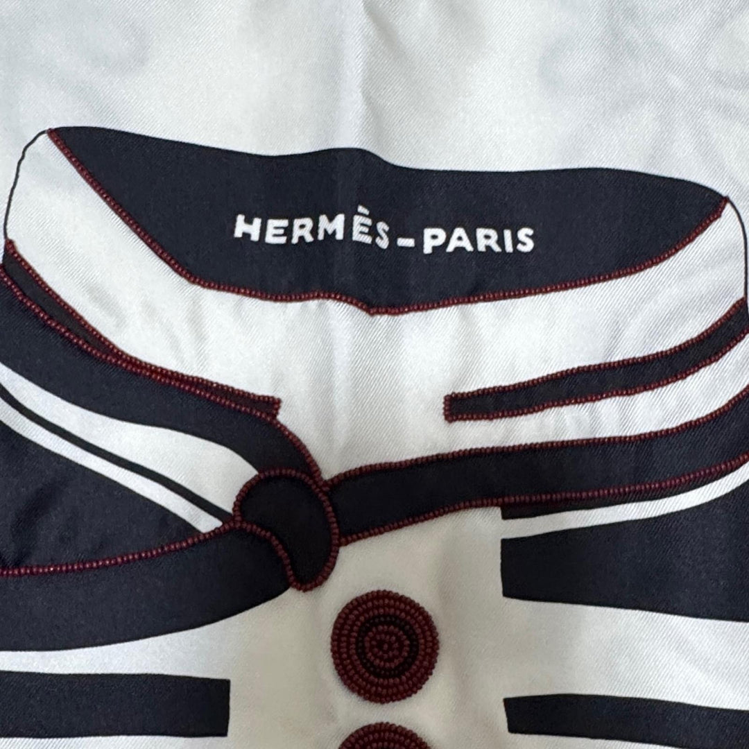美品 エルメス HERMES ブラジル & ブランデブール ビーズ ショール ストール レディース