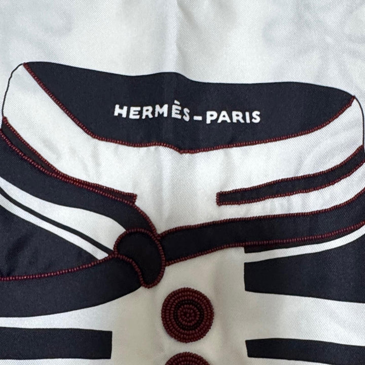 美品 エルメス HERMES ブラジル & ブランデブール ビーズ ショール ストール レディース