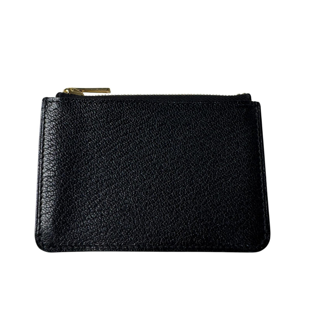 美品 エルメス HERMES ルリ スリムウォレット ブラック コインケース GD金具 U刻印 レディース