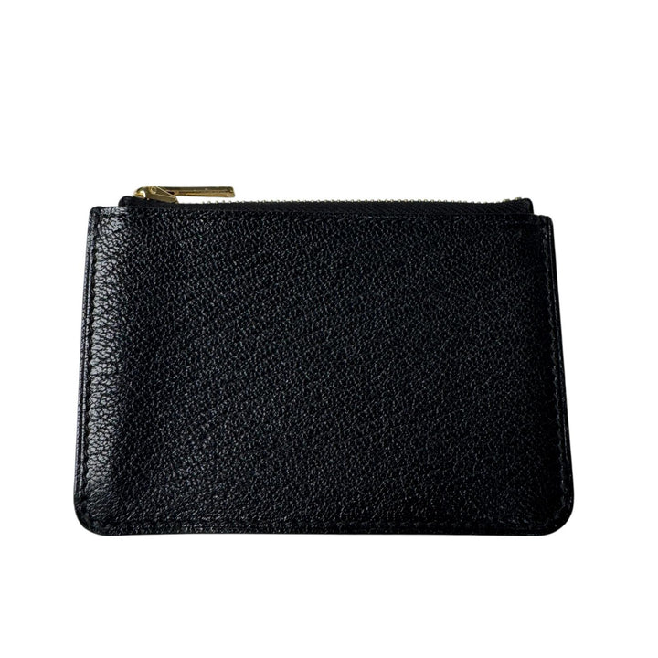 美品 エルメス HERMES ルリ スリムウォレット ブラック コインケース GD金具 U刻印 レディース