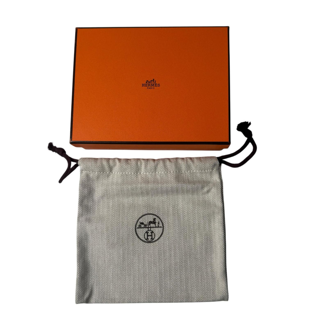 美品 エルメス HERMES ルリ スリムウォレット ブラック コインケース GD金具 U刻印 レディース