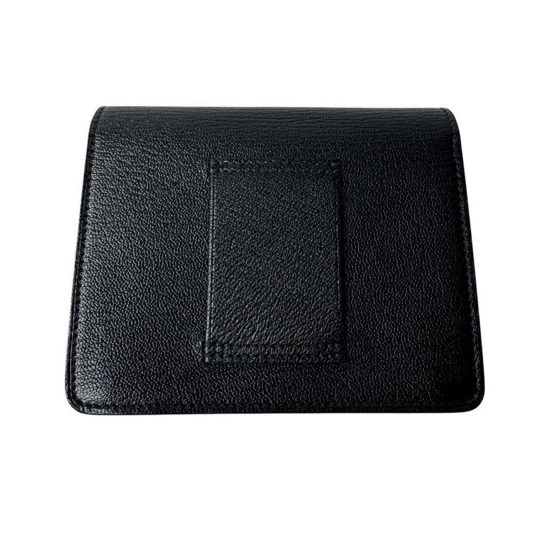 美品 エルメス HERMES ルリ スリムウォレット ブラック コインケース GD金具 U刻印 レディース