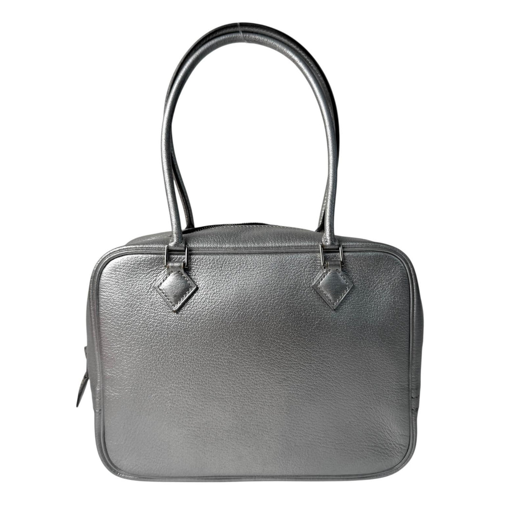 エルメス HERMES ミニ プリュム 20 オリンピック限定 ハンドバッグ シルバー H刻印 レディース