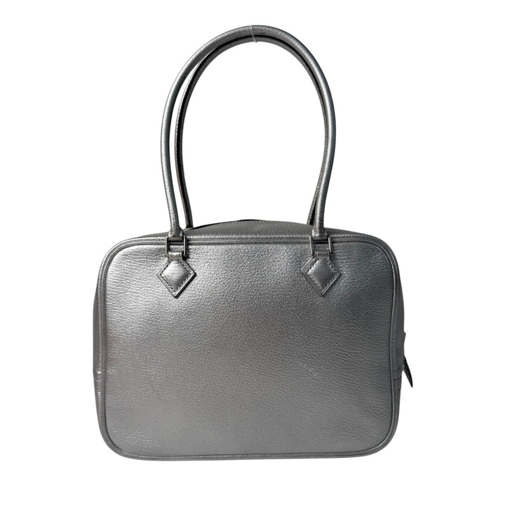 エルメス HERMES ミニ プリュム 20 オリンピック限定 ハンドバッグ シルバー H刻印 レディース