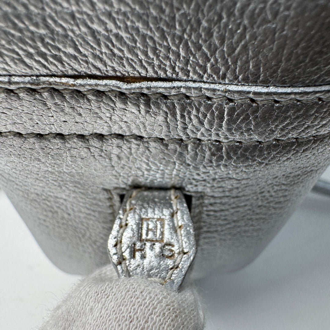 エルメス HERMES ミニ プリュム 20 オリンピック限定 ハンドバッグ シルバー H刻印 レディース