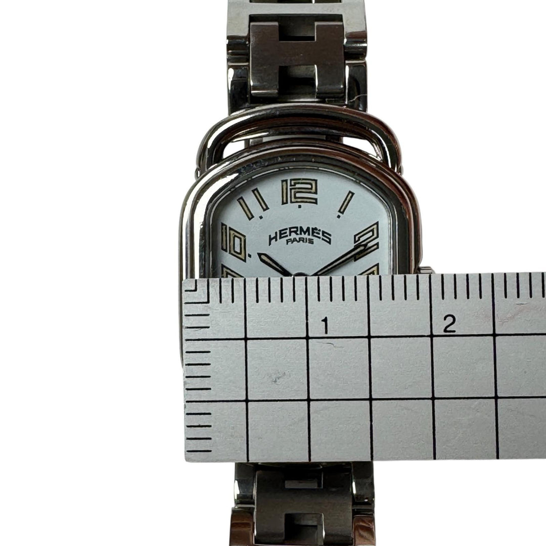 エルメス HERMES 腕時計 RA1.210 ラリー 白文字盤 SS クオーツ レディース
