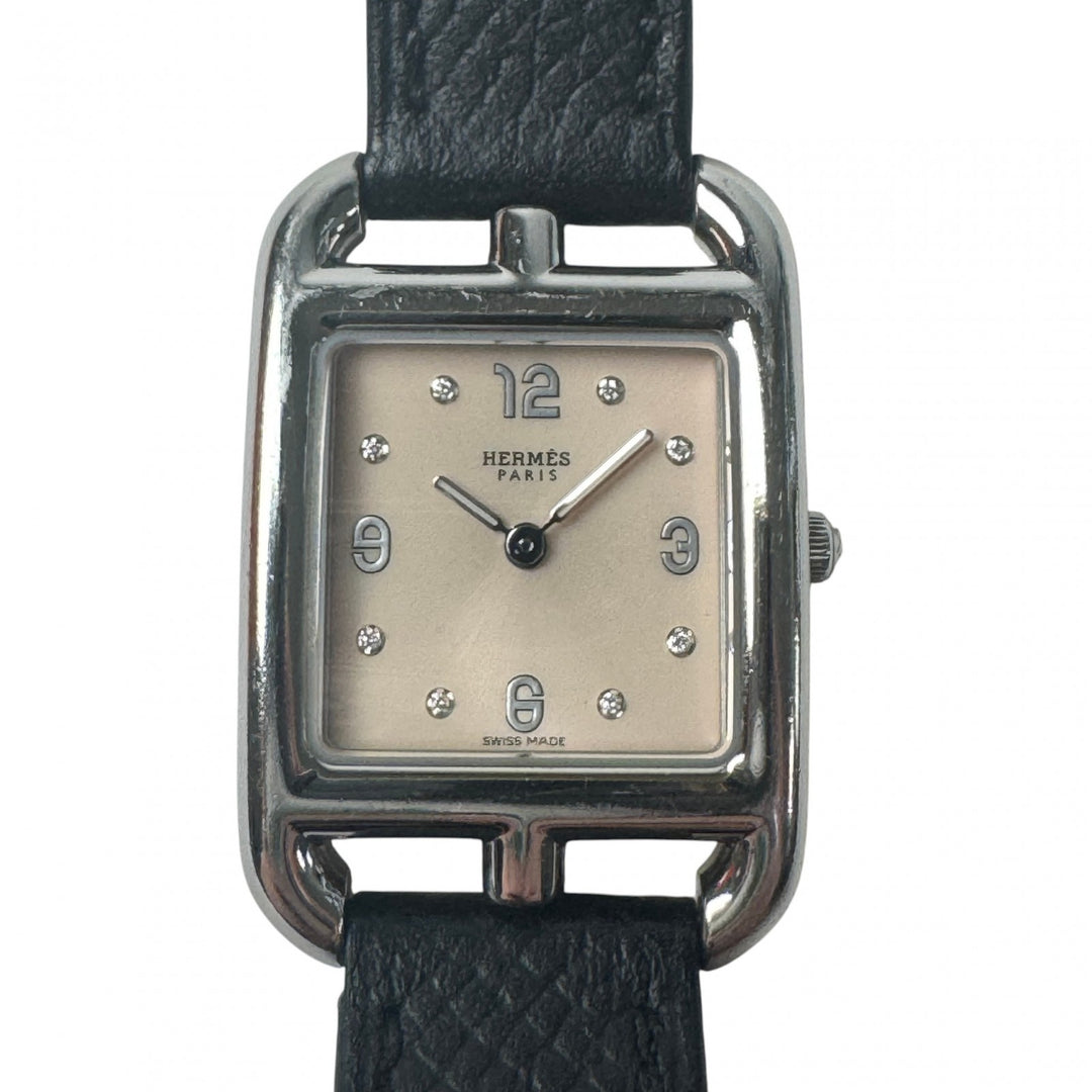 エルメス HERMES ケープコッド 腕時計 CC1.210C ドゥブルトゥール U刻印 稼働品 レディース