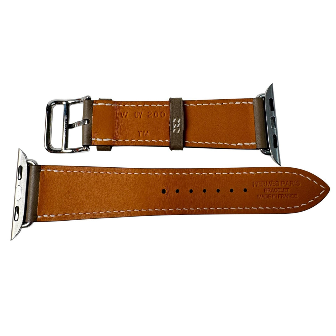 美品 エルメス HERMES アップルウォッチバンド 42mm W刻印 エトゥープ レディース