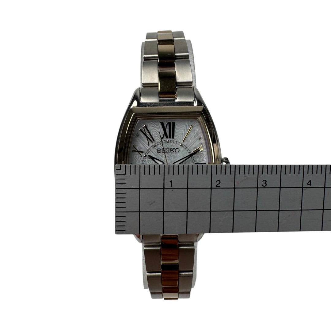 美品 セイコー SEIKO ルキア 1B32-0AJ0 シルバー文字盤 ソーラー レディース