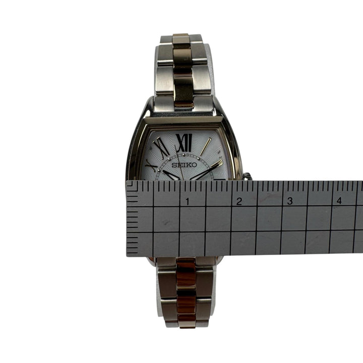 美品 セイコー SEIKO ルキア 1B32-0AJ0 シルバー文字盤 ソーラー レディース