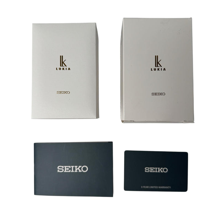 美品 セイコー SEIKO ルキア 1B32-0AJ0 シルバー文字盤 ソーラー レディース