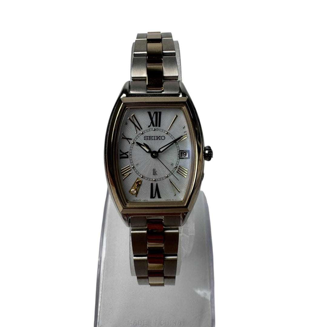 美品 セイコー SEIKO ルキア 1B32-0AJ0 シルバー文字盤 ソーラー レディース