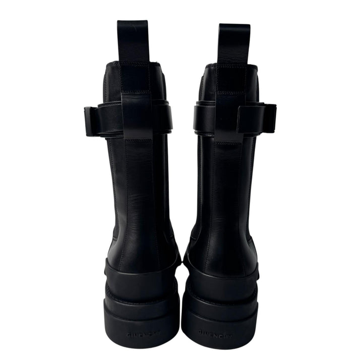 美品 ジバンシィ Givenchy 4Gバックル テラ チェルシーサイドゴアレザーブーツ #41 BH603KH1BU メンズ