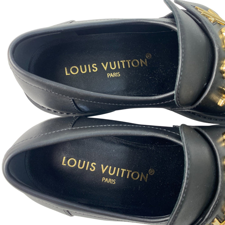 美品 ルイ ヴィトン LOUIS VUITTON レディース ローファー アカデミーライン 1AD18N #37