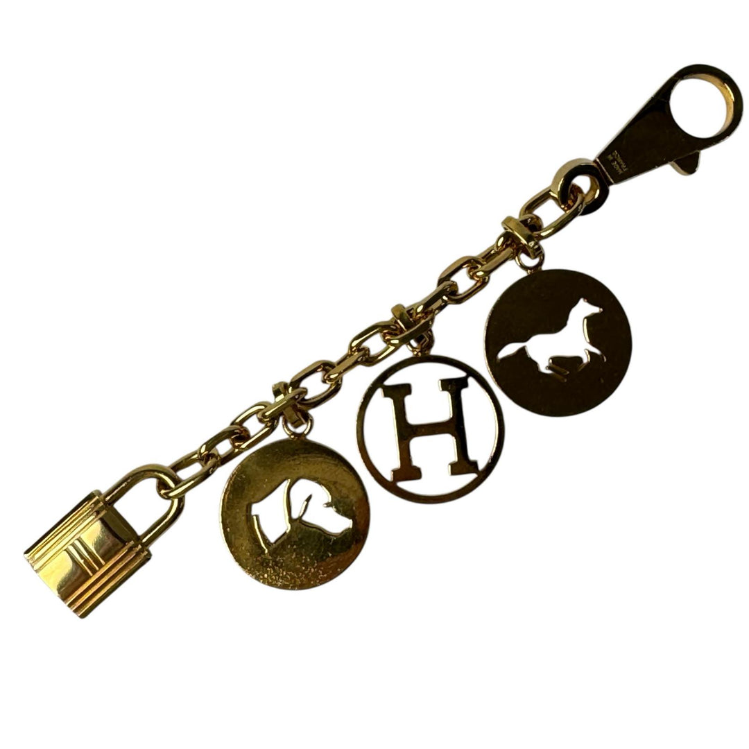 エルメス HERMES アミュレット4ブルロック バッグチャーム GD ゴールド レディース