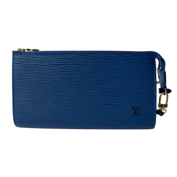 美品 ルイヴィトン LOUIS VUITTON エピ ポシェットアクセソワール M52945 AR0968 ブルー レディース