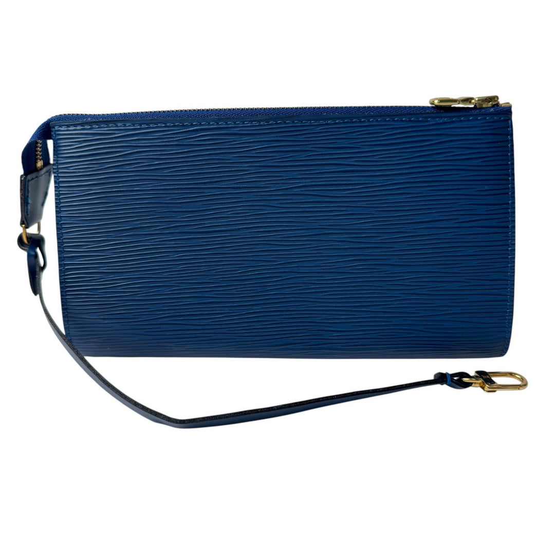 美品 ルイヴィトン LOUIS VUITTON エピ ポシェットアクセソワール M52945 AR0968 ブルー レディース