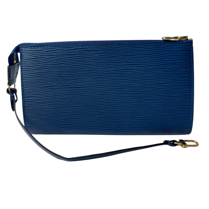 美品 ルイヴィトン LOUIS VUITTON エピ ポシェットアクセソワール M52945 AR0968 ブルー レディース