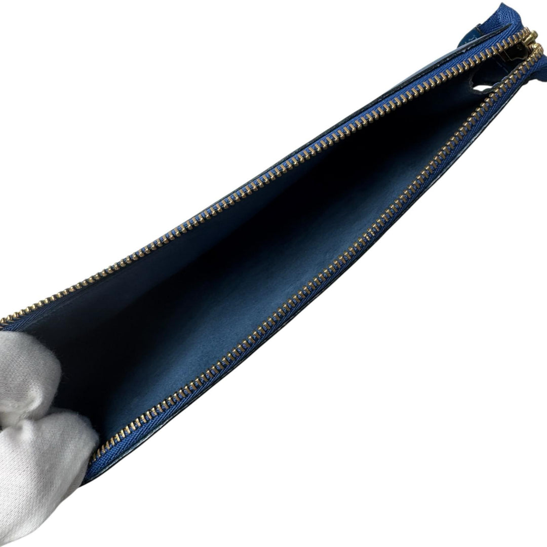 美品 ルイヴィトン LOUIS VUITTON エピ ポシェットアクセソワール M52945 AR0968 ブルー レディース