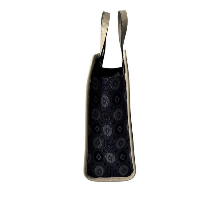 美品 グッチ GUCCI ダブルG デニムキャンバス トートバッグ 605614 レディース