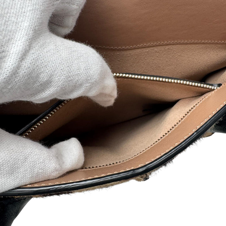 トッズ TOD's HOLLY 2way ハンドバッグ ショルダーバッグ レオパード柄 ハラコ 斜めがけ クロスボディ レディース