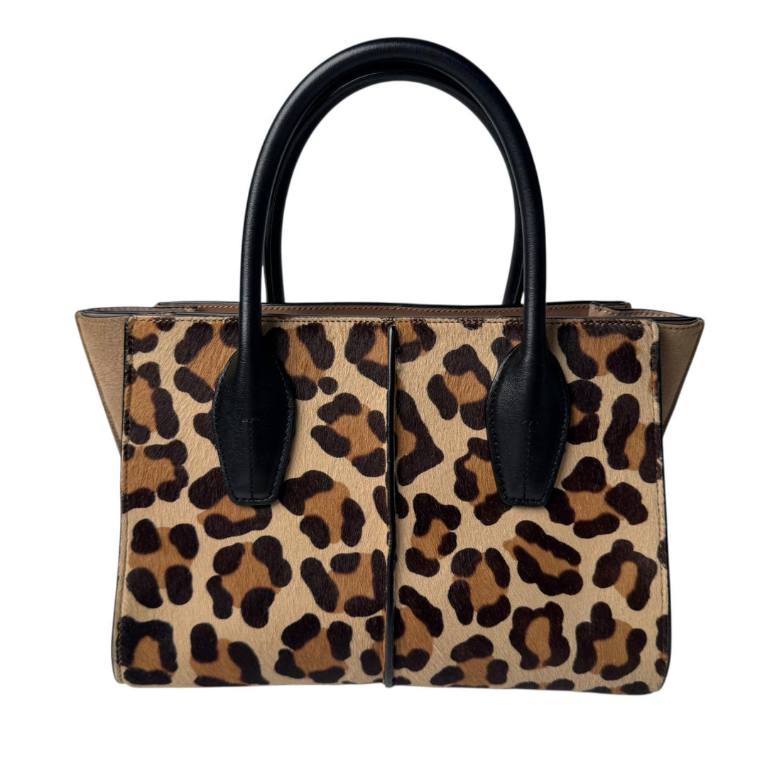 トッズ TOD's HOLLY 2way ハンドバッグ ショルダーバッグ レオパード柄 ハラコ 斜めがけ クロスボディ レディース