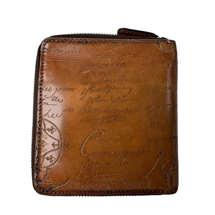 ベルルッティ Berluti カリグラフィ レザー ジップ付き 折り財布 メンズ