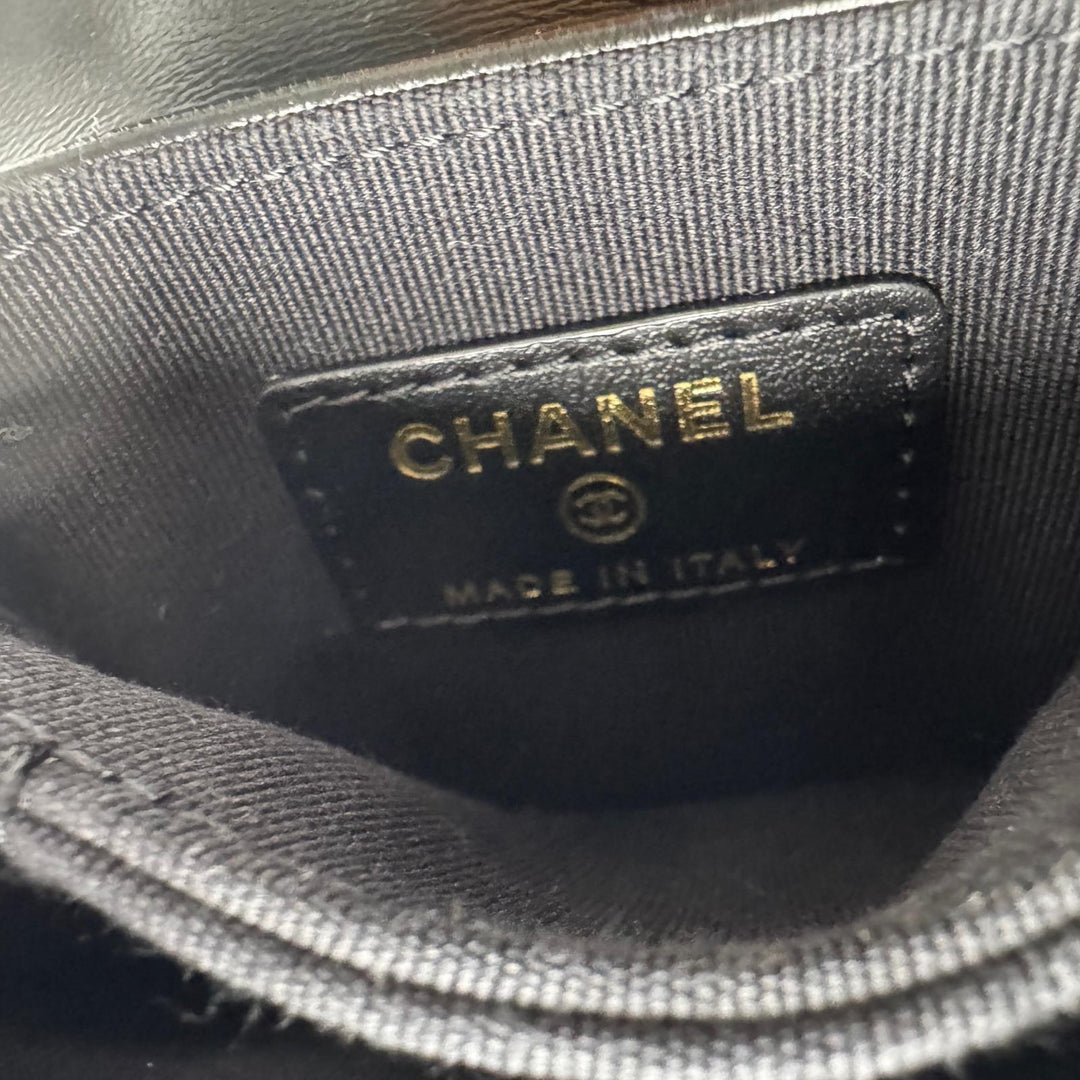 美品 シャネル CHANEL バッグチャーム マトラッセ ココマーク 小物入れ レディース