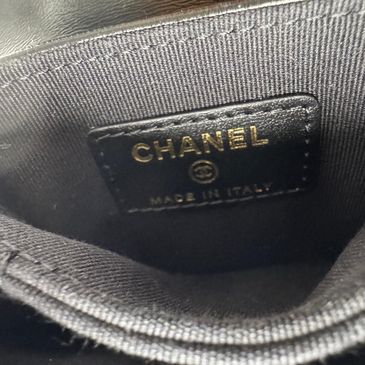 美品 シャネル CHANEL バッグチャーム マトラッセ ココマーク 小物入れ レディース