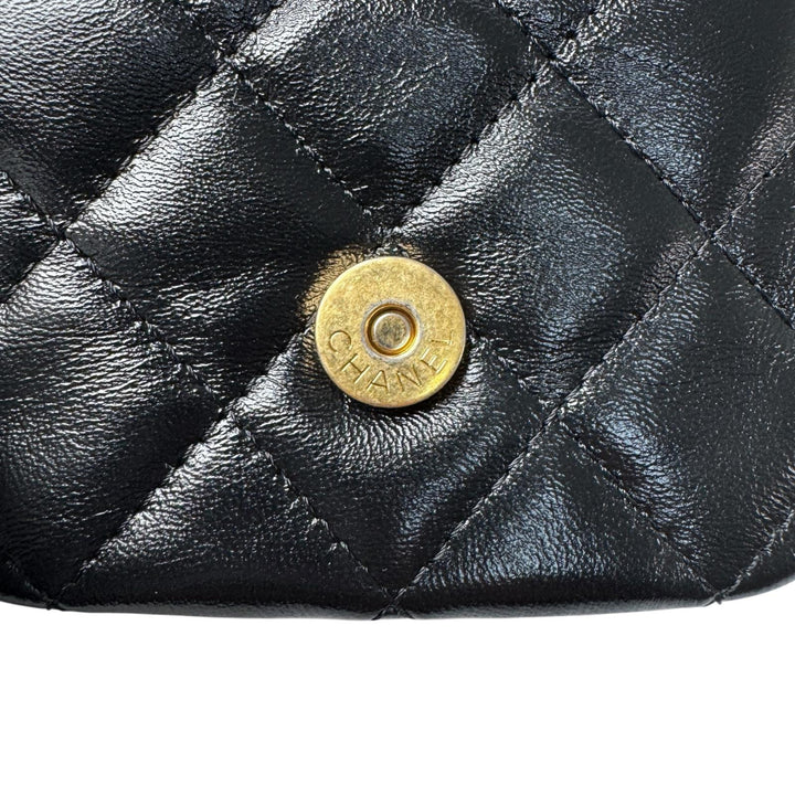 美品 シャネル CHANEL バッグチャーム マトラッセ ココマーク 小物入れ レディース