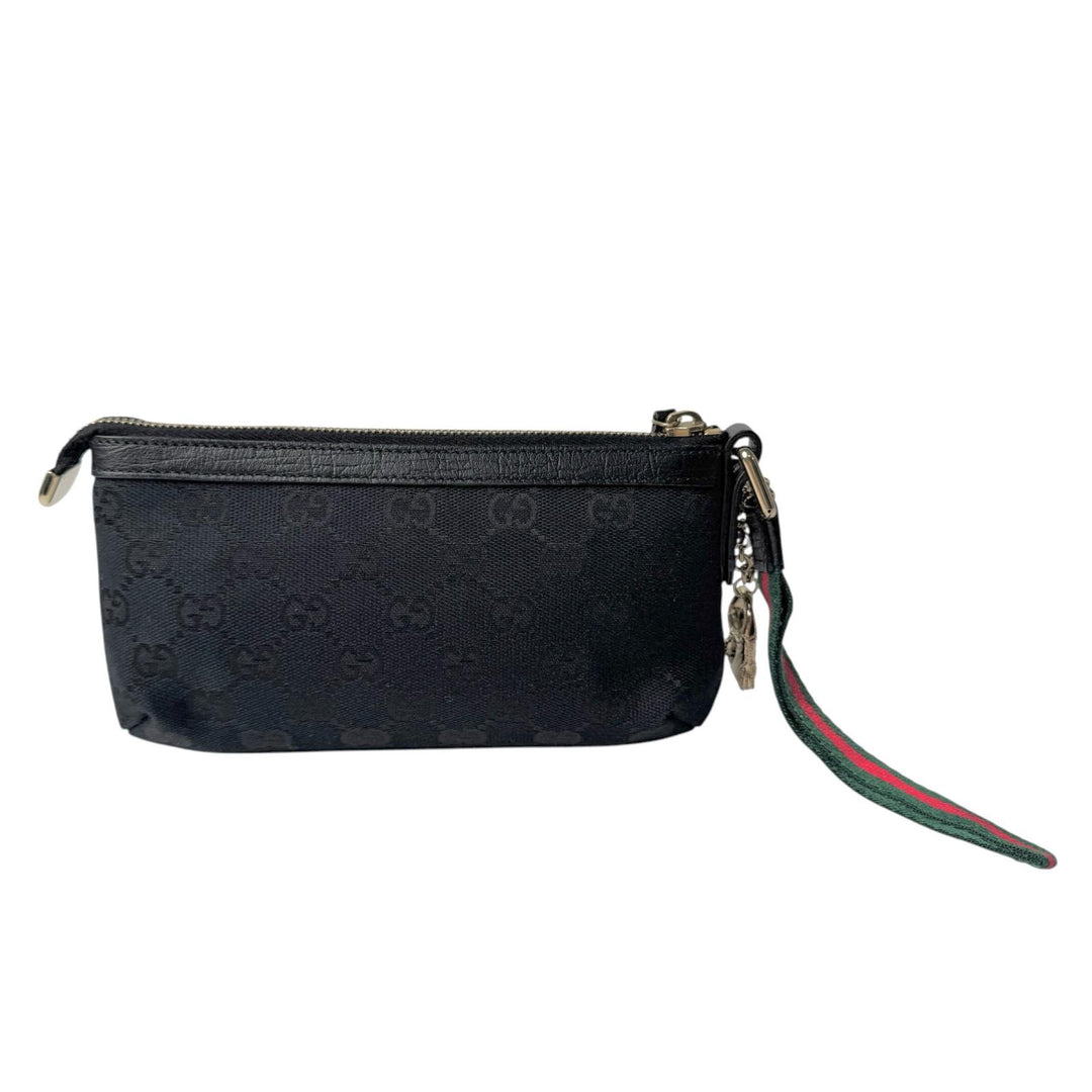 美品 グッチ GUCCI GGキャンバス ポーチ シェリーライン バッグチャーム レディース