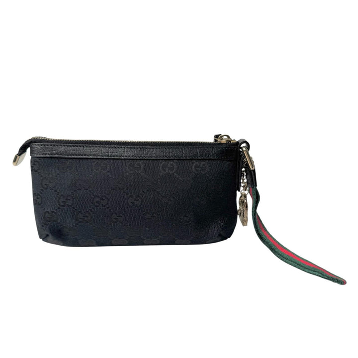 美品 グッチ GUCCI GGキャンバス ポーチ シェリーライン バッグチャーム レディース