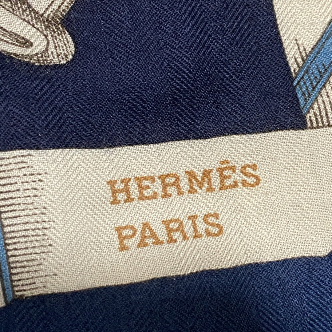 美品 エルメス HERMES レディース カレジェアン シュヴォーデシェネ 140 スカーフ バンダナ