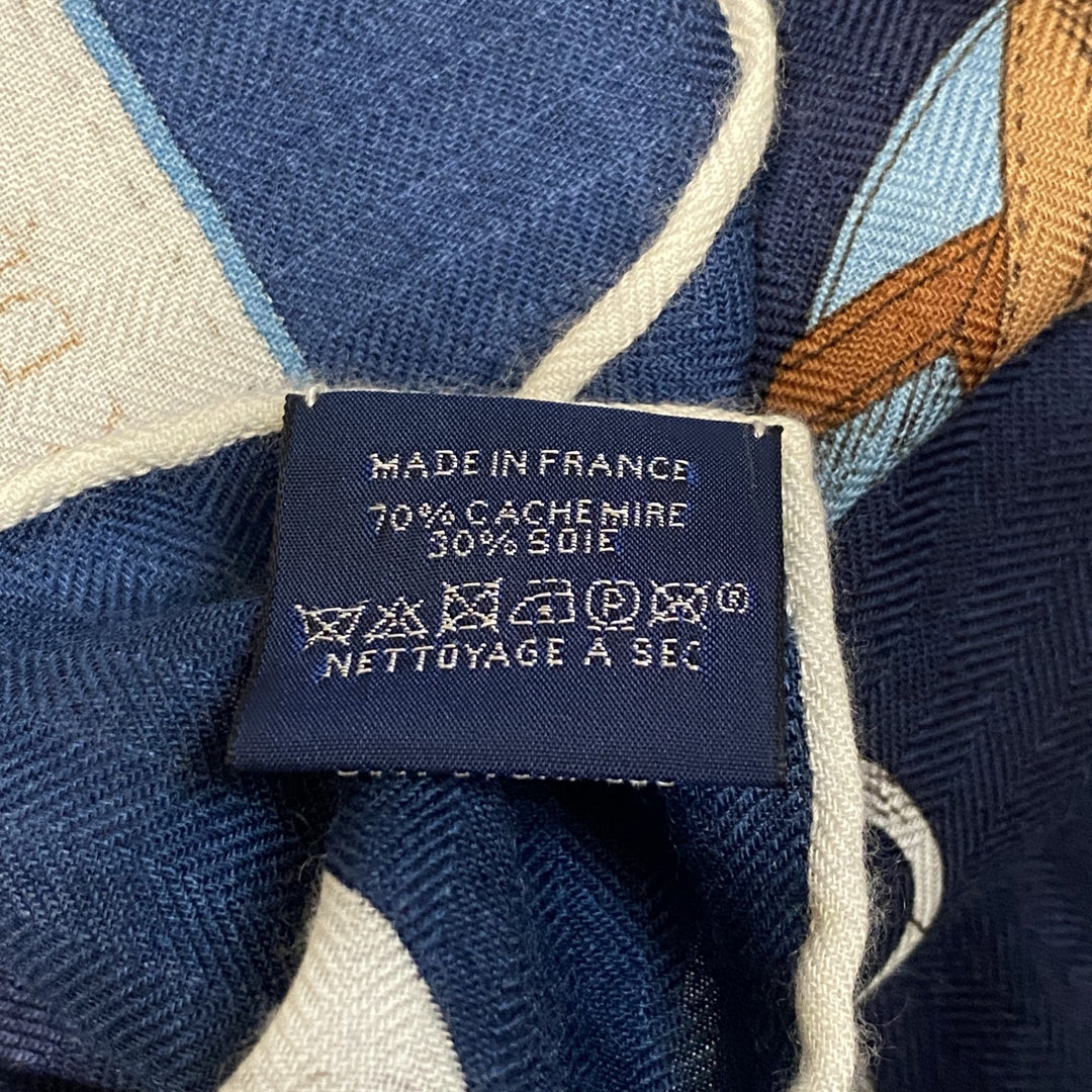 美品 エルメス HERMES レディース カレジェアン シュヴォーデシェネ 140 スカーフ バンダナ