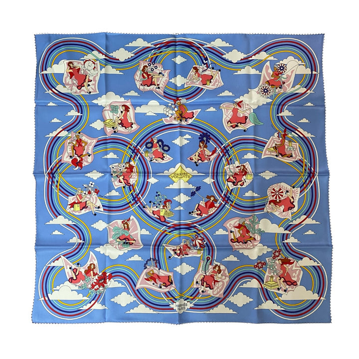 新品 エルメス HERMES レディース カレ70 空飛ぶカレ Carres Volants