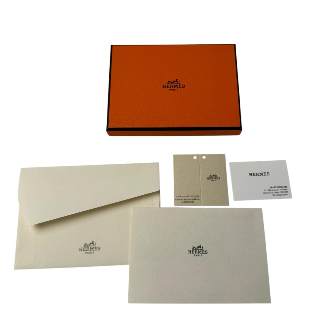 美品 エルメス HERMES ポワソン カードホルダー シェブルミゾル W刻印 レディース