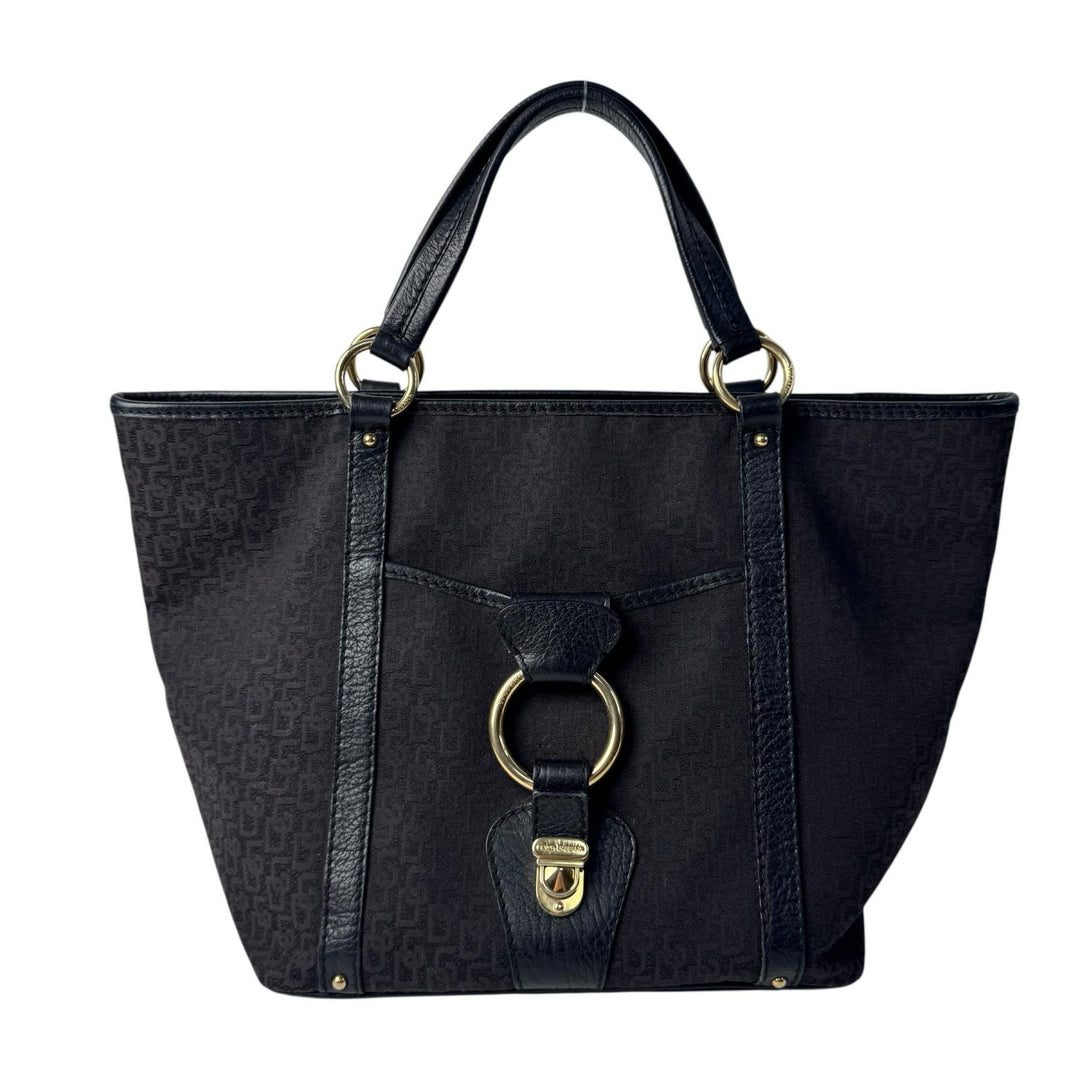 ドルチェ＆ガッバーナ D&G Dolce＆Gabbana ロゴ キャンバス レザー ヴィンテージ トートバッグ レディース