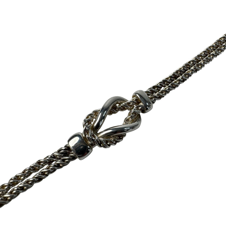 美品 ティファニー Tiffany センターノット ダブルロープ ブレスレット レディース