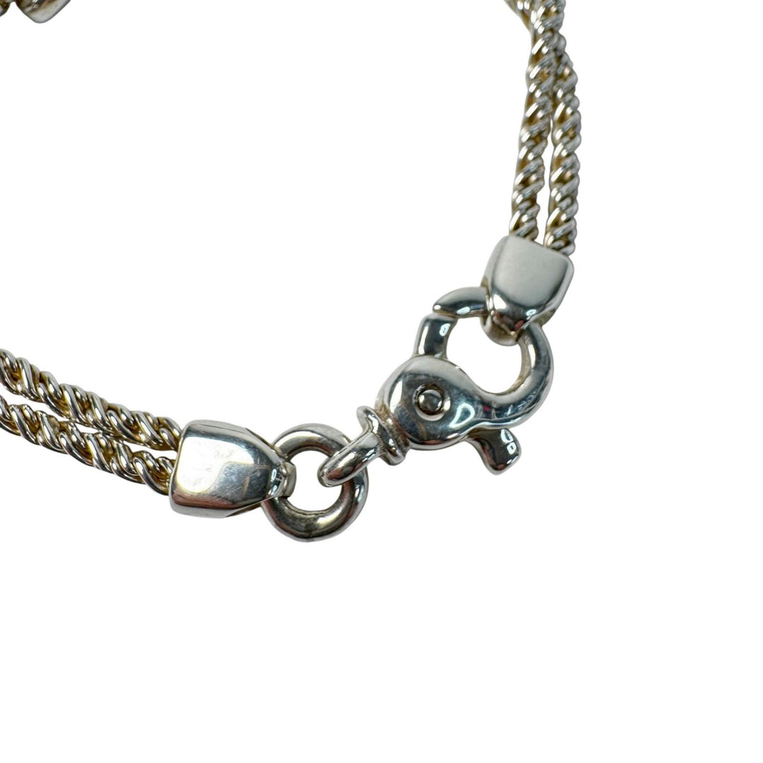 美品 ティファニー Tiffany センターノット ダブルロープ ブレスレット レディース