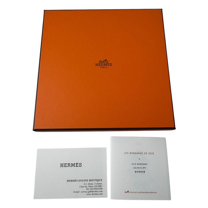 エルメス HERMES カレ55 花咲く織物 シルク スカーフ バンダナ レディース