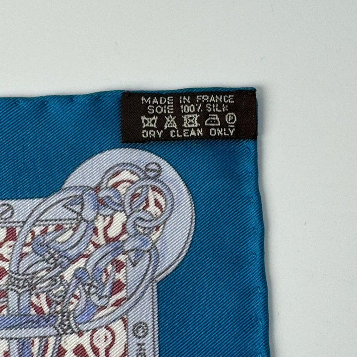 エルメス カレ45 Blue Mors et Gourmettes Vichy スカーフ レディース