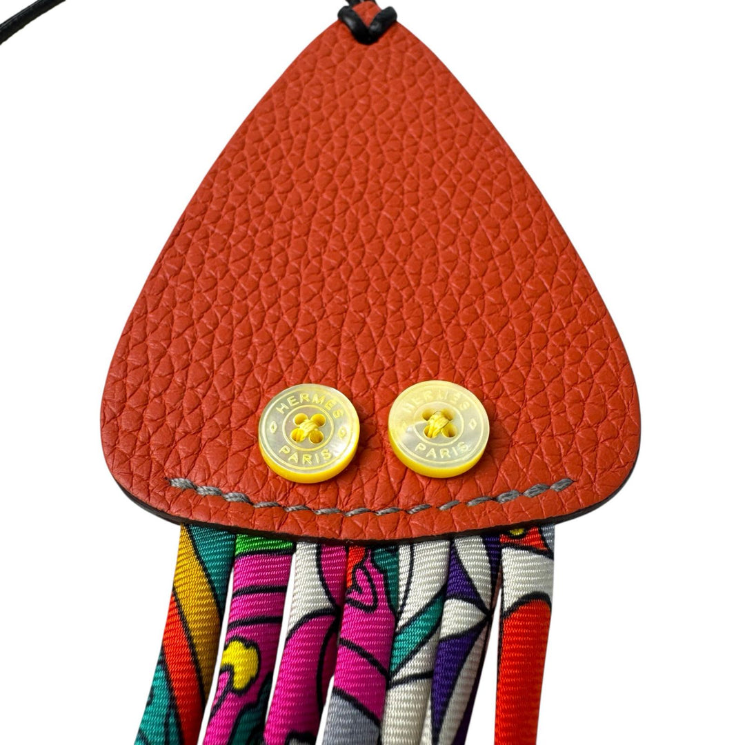 未使用 エルメス HERMES バッグチャーム プティアッシュ イカ シェブルミゾル レディース