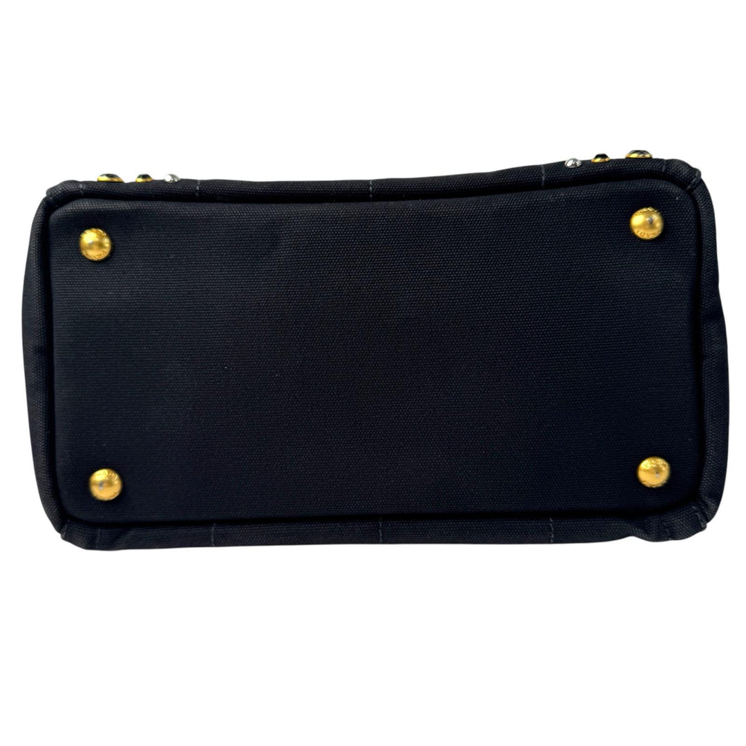 プラダ PRADA カナパ ビジュー スタッズ 2WAY トートバッグ ショルダーバッグ 斜めがけ クロスボディ レディース